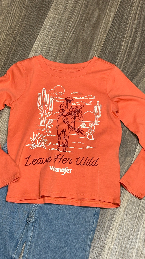 Girl's "Leave Her Wild" Tee by Wrangler