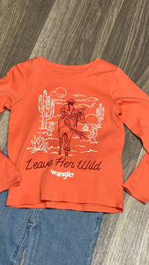 Load image into Gallery viewer, Girl&#39;s &quot;Leave Her Wild&quot; Tee by Wrangler