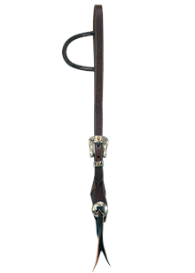 Oiled One Ear Headstall ~ Floral Buckle