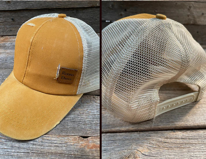 Rodeo Drive Trucker Cap ~ Mustard - Henderson's Western Store