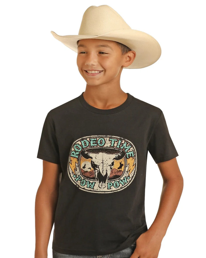 Boy's Graphic Tee by Rock & Roll ~ Black - Henderson's Western Store