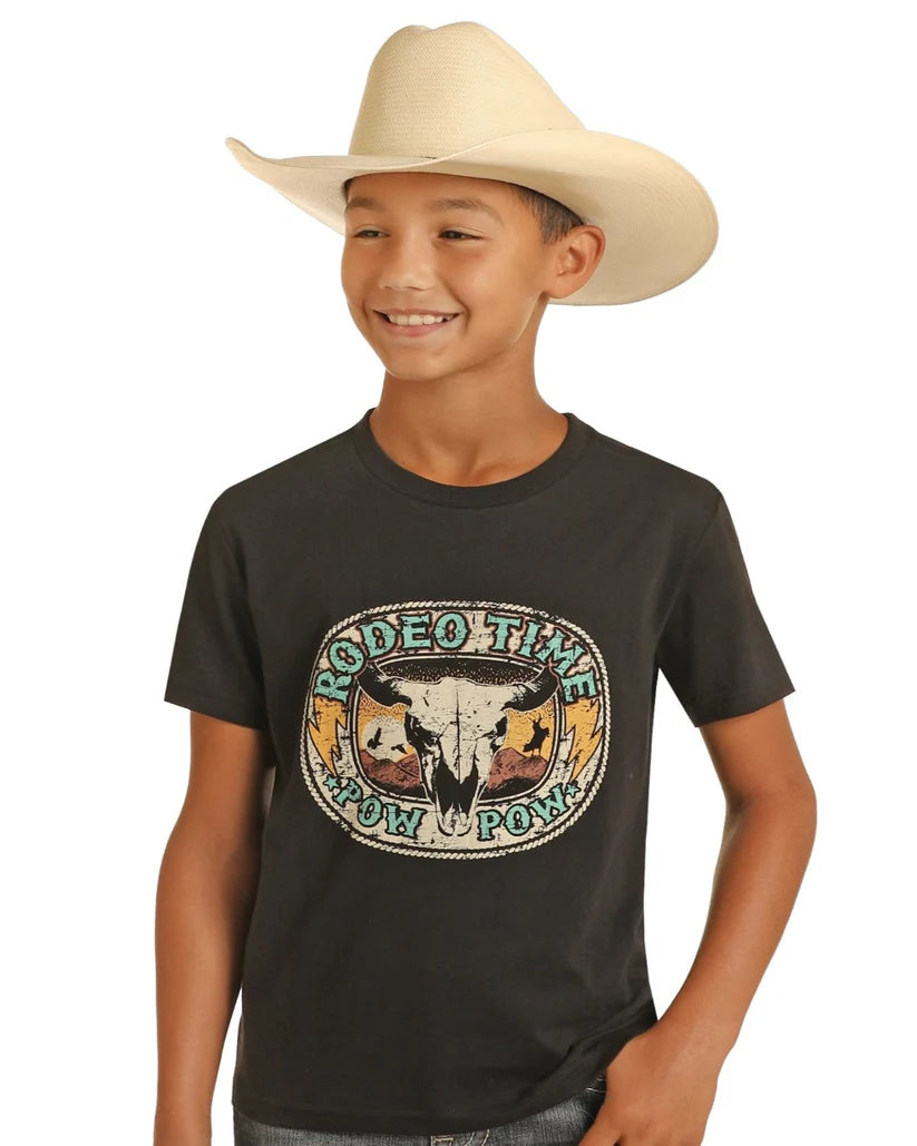 Boy's Graphic Tee by Rock & Roll ~ Black - Henderson's Western Store