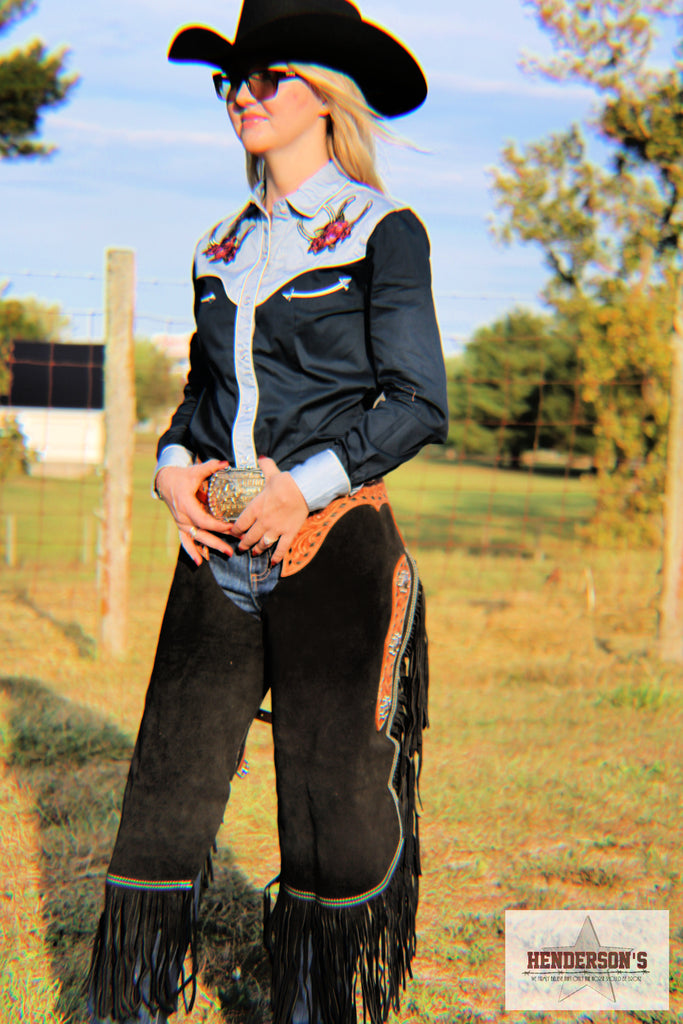 Ladies Retro Western ~ Navy