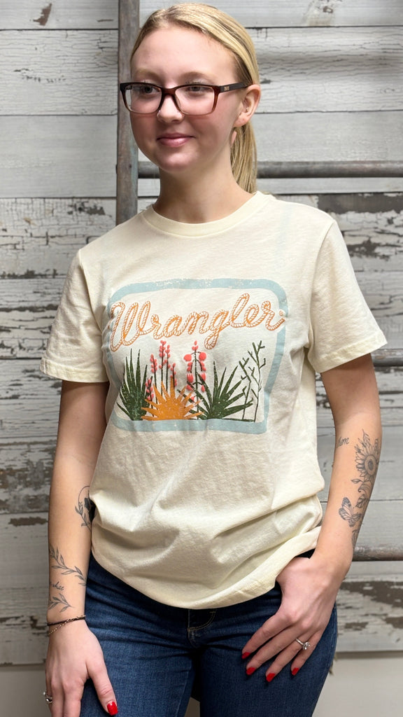 Ladies Wrangler Retro Graphic Tee ~ Marshmallow