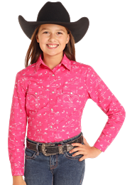 Girl's Print Shirt by Panhandle