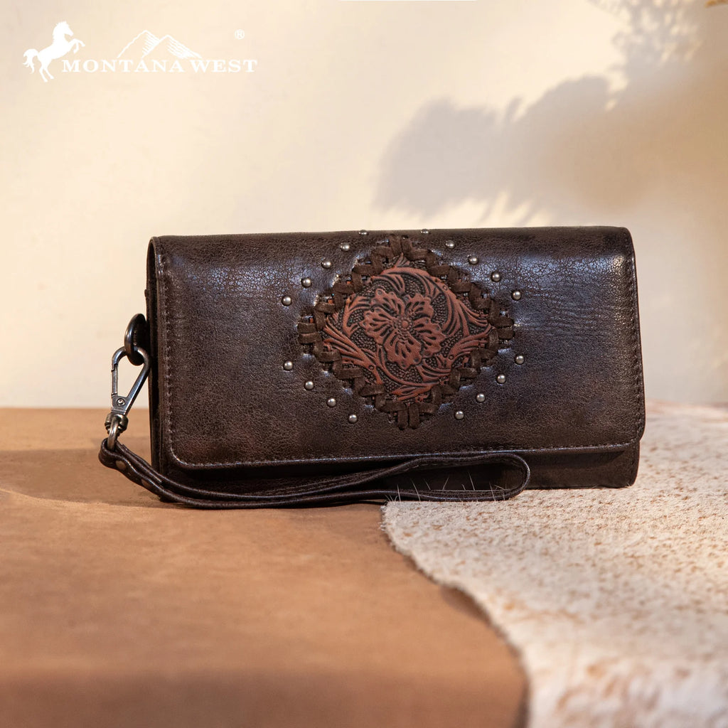 MW Tooled Wallet ~ Coffee