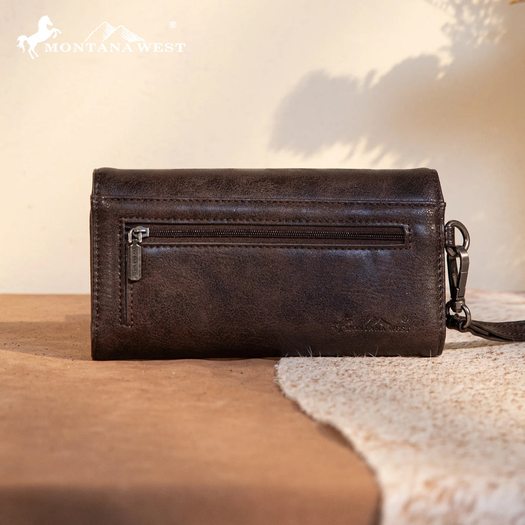 MW Tooled Wallet ~ Coffee
