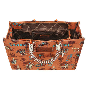 Load image into Gallery viewer, Wrangler Oversize Tote ~ Cowboy ~ Brown - Henderson&#39;s Western Store