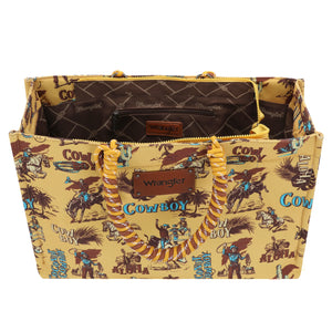 Load image into Gallery viewer, Wrangler Oversize Tote ~ Cowboy ~ Yellow - Henderson&#39;s Western Store