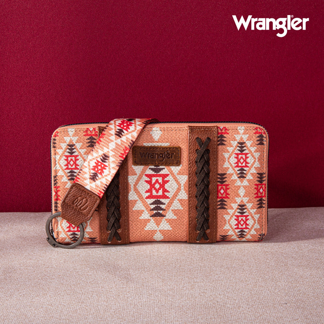 Wrangler Southwest Wallet ~ Orange - Henderson's Western Store