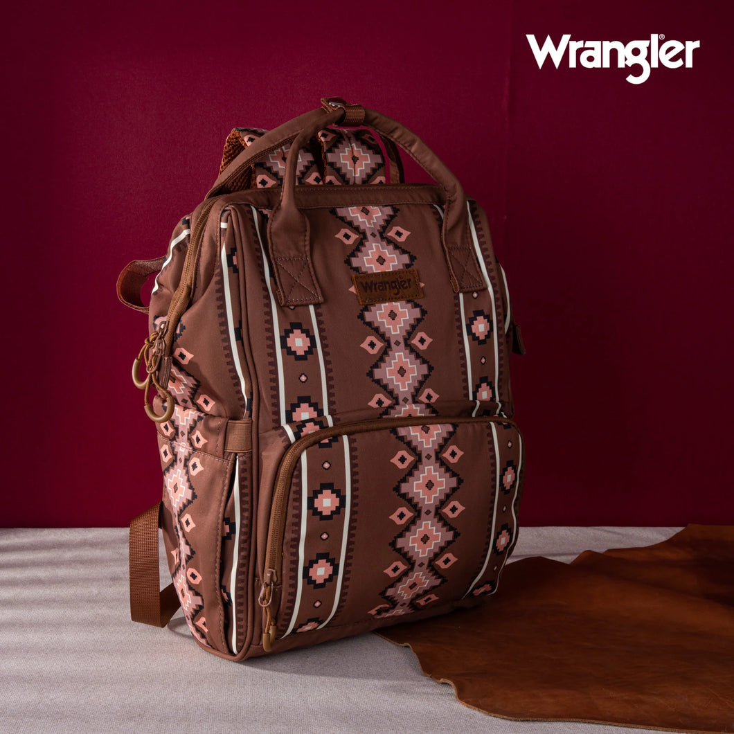 Wrangler Aztec Printed Callie Backpack ~ Camel - Henderson's Western Store