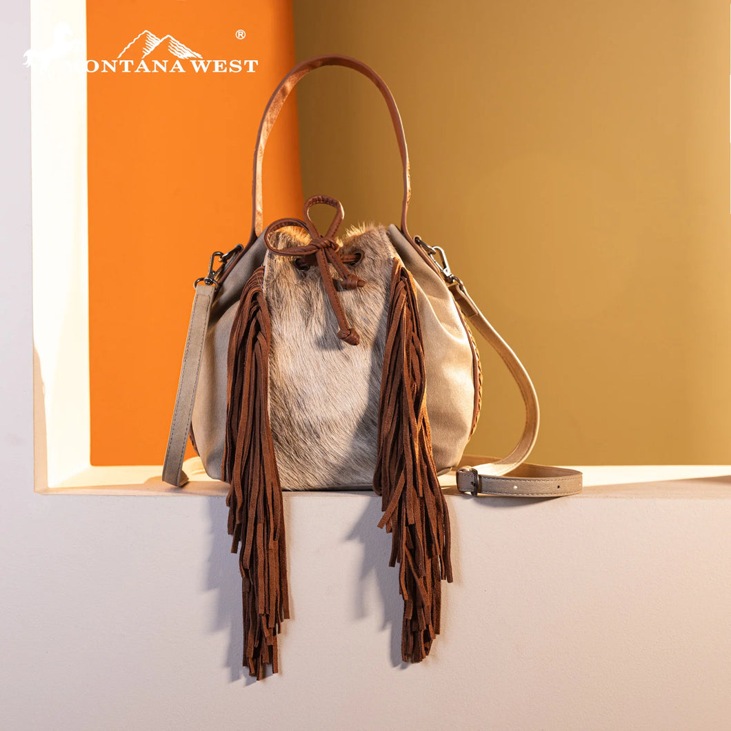 MW Fringe Hobo/Crossbody ~ Tan