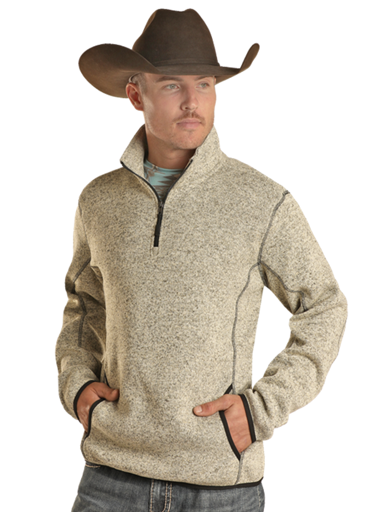 Men's Knit Melange Pullover by Power River - Henderson's Western Store