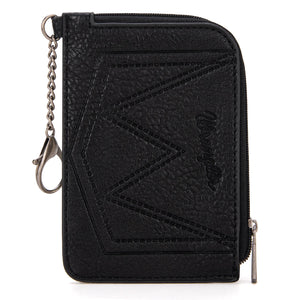 Load image into Gallery viewer, Wrangler Southwestern Art Mini Zip Card Case ~ Black