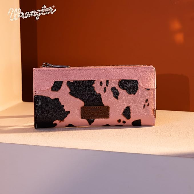 Wrangler Cow Print Bi-Fold Wallet - Henderson's Western Store