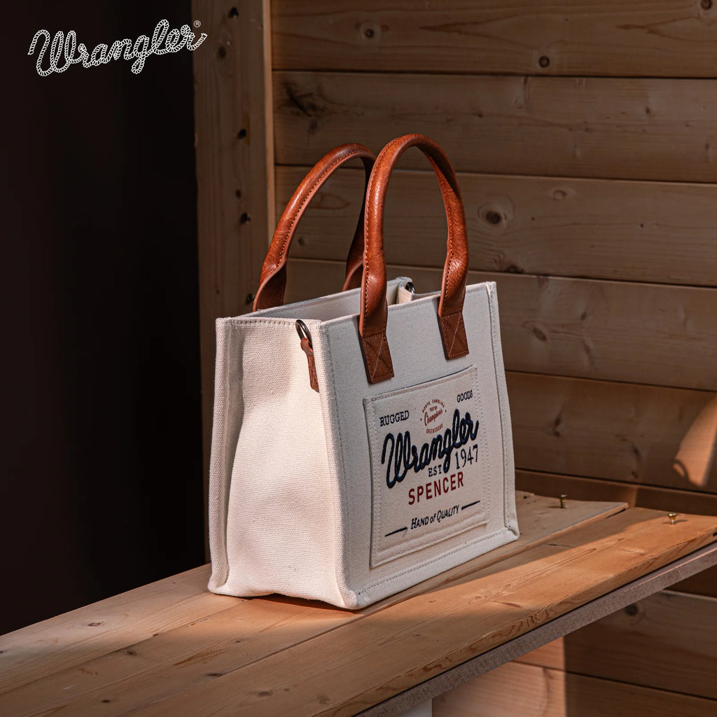 Vintage Wrangler Canvas Tote ~ Beige