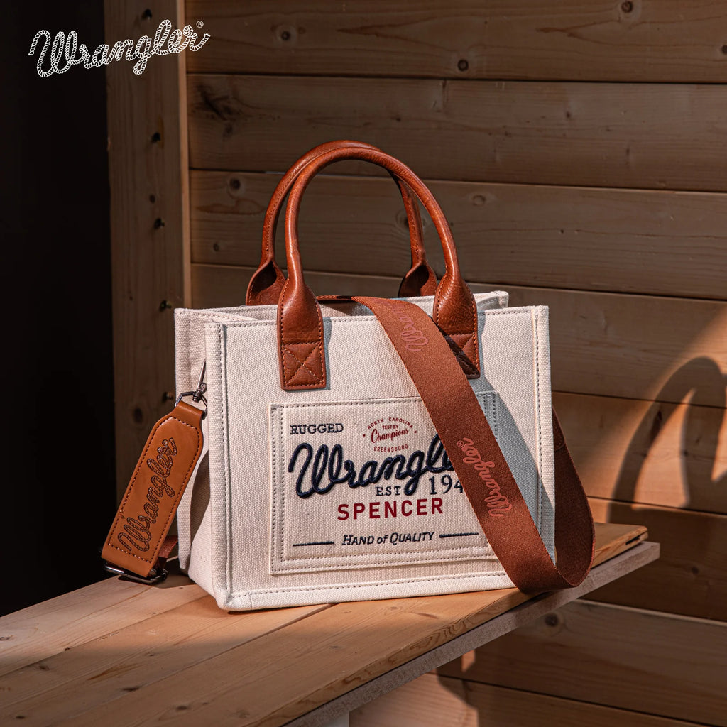 Vintage Wrangler Canvas Tote ~ Beige