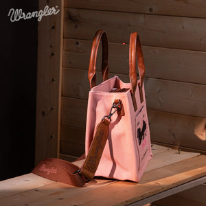 Load image into Gallery viewer, Vintage Wrangler Canvas Tote ~ Pink