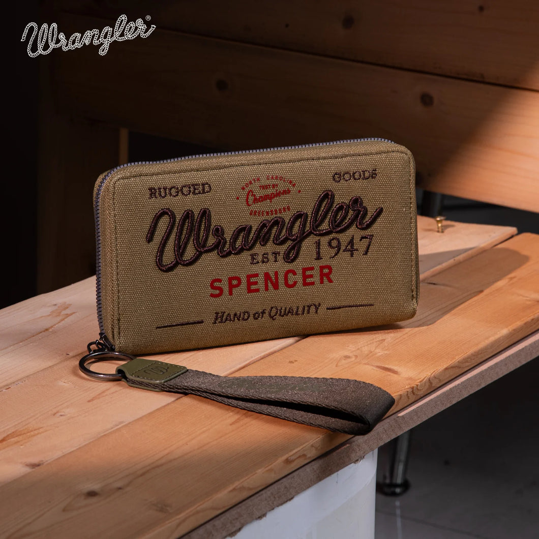 Vintage Wrangler Canvas Wallet ~ Green