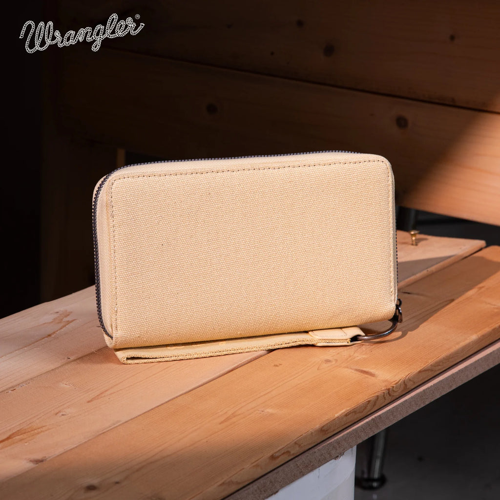 Vintage Wrangler Canvas Wallet ~ Tan