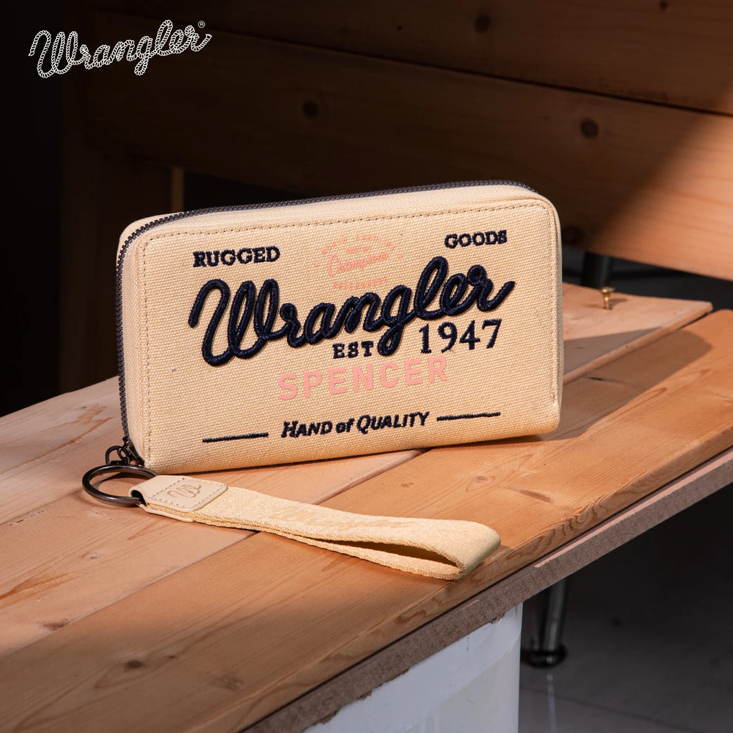 Vintage Wrangler Canvas Wallet ~ Tan