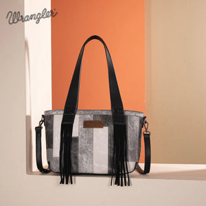 Load image into Gallery viewer, Wrangler Denim Patchwork Tote/Crossbody ~ JBlack