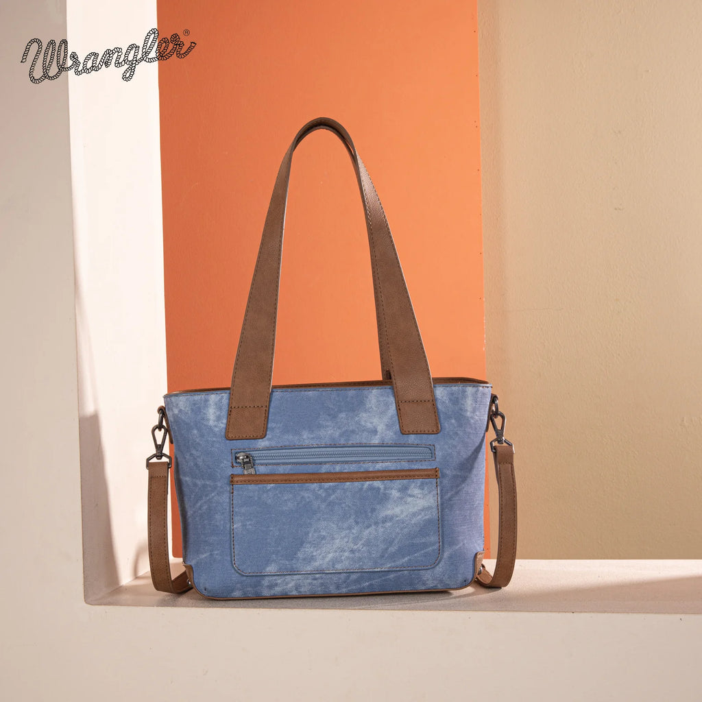 Wrangler Denim Patchwork Tote/Crossbody ~ Jean