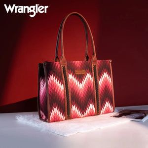 Load image into Gallery viewer, Wrangler Southwest Print Tote ~Pink