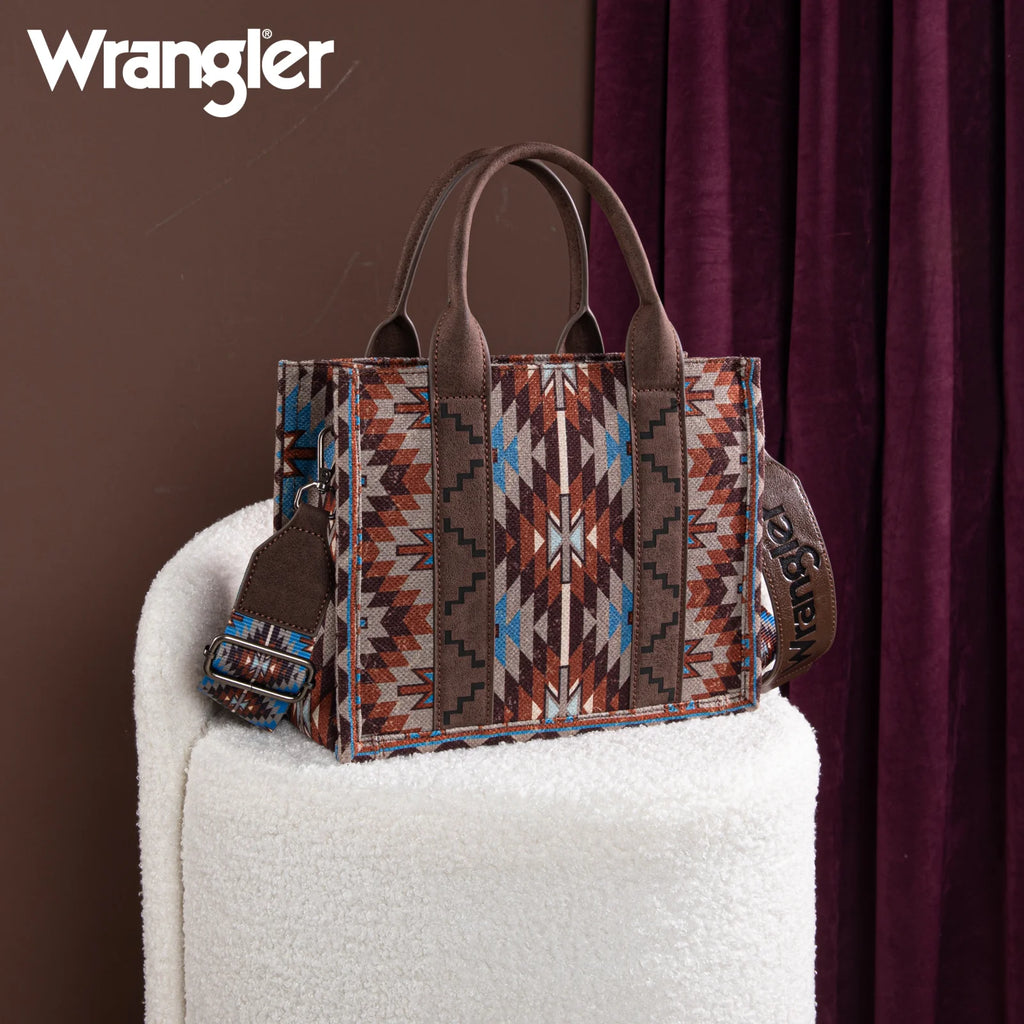 Wrangler Southwest Print Tote ~ Coffee