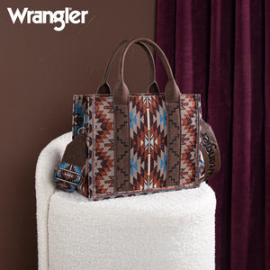 Load image into Gallery viewer, Wrangler Southwest Print Tote ~ Coffee