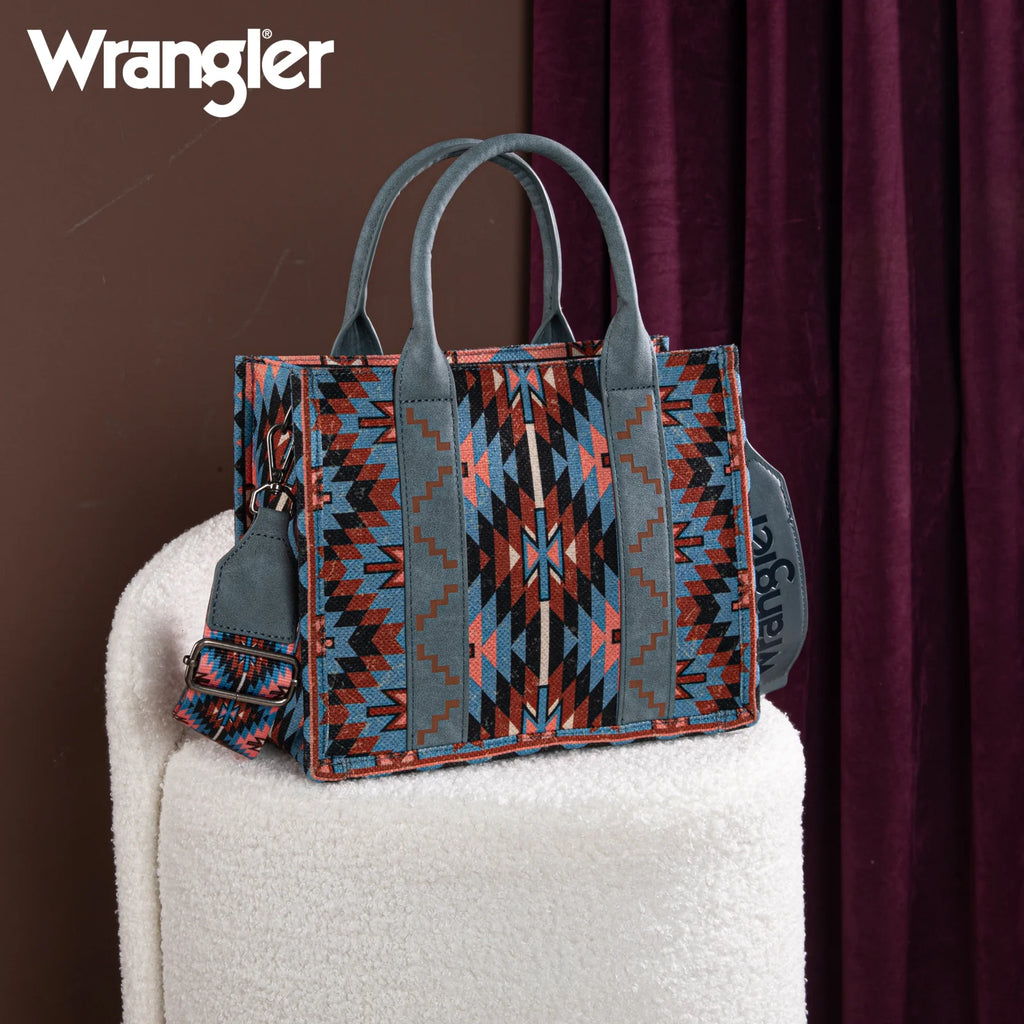 Wrangler Southwest Print Tote ~ Navy