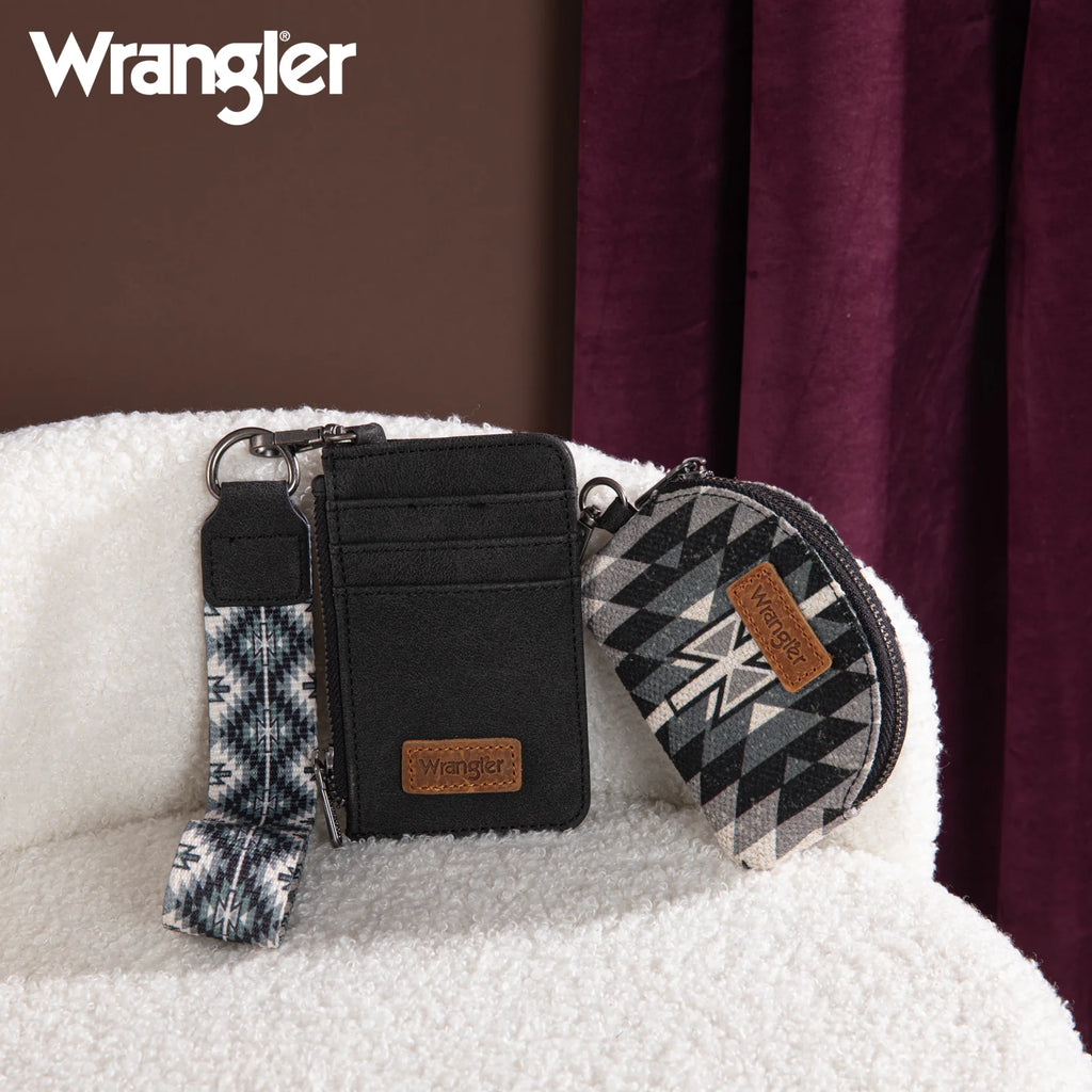 Wrangler Dual Pouch Wristlet ~ Black