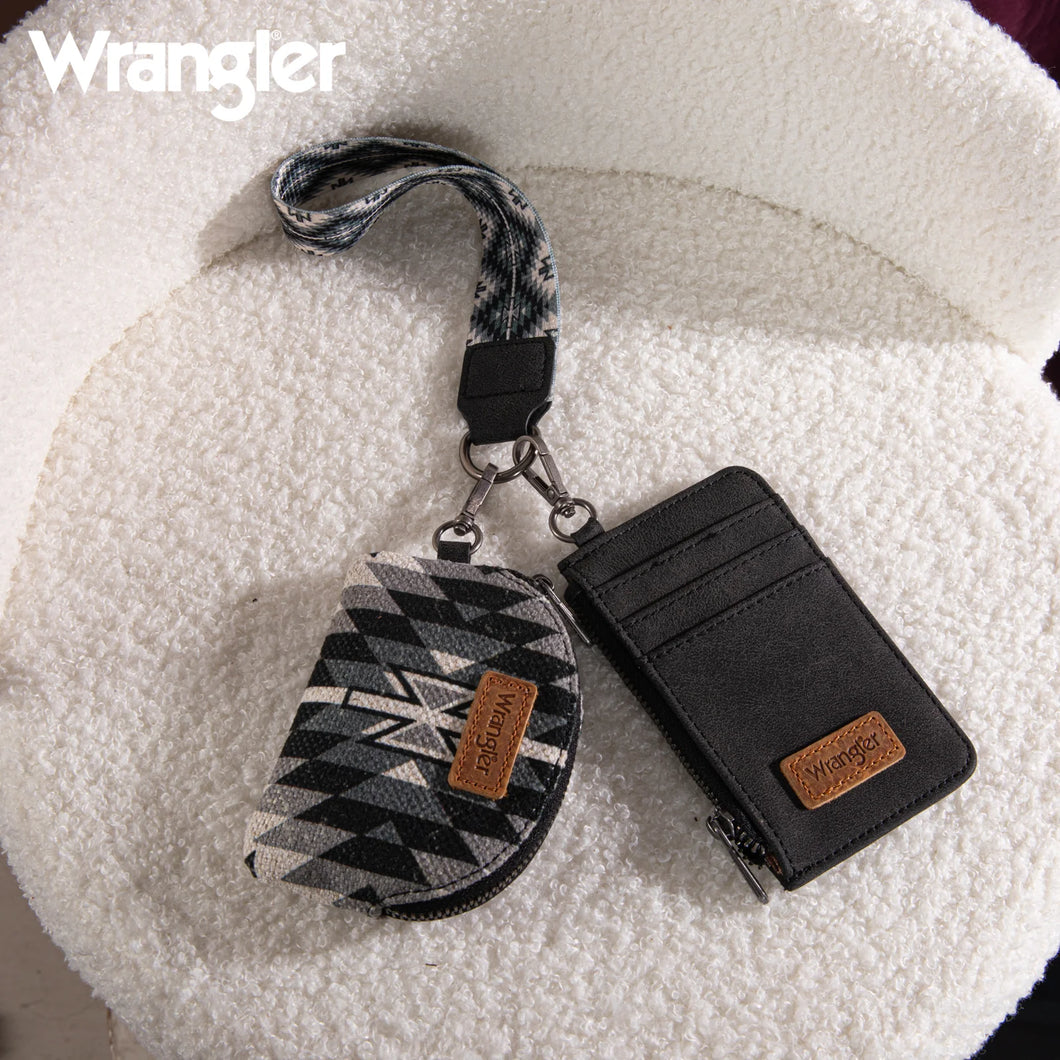 Wrangler Dual Pouch Wristlet ~ Black