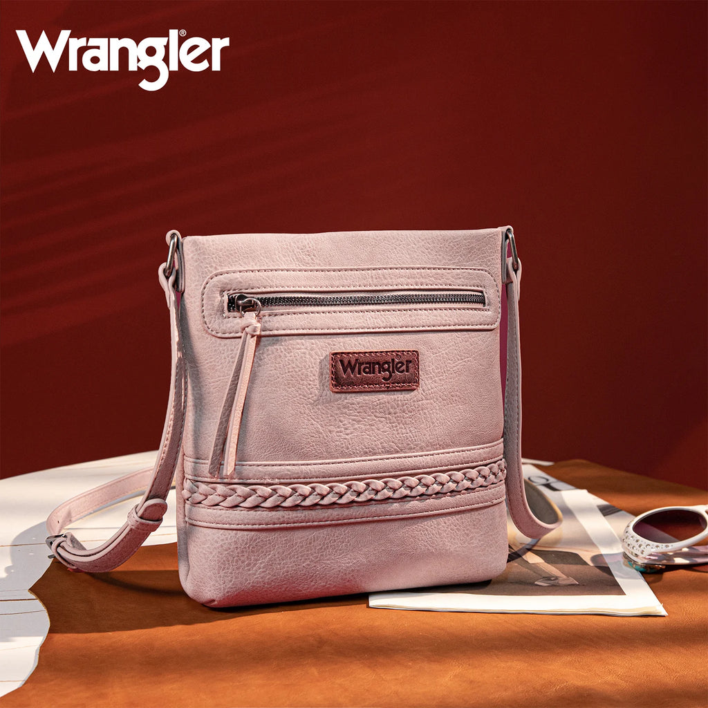 Wrangler Braided Concealed Carry Crossbody~Pink