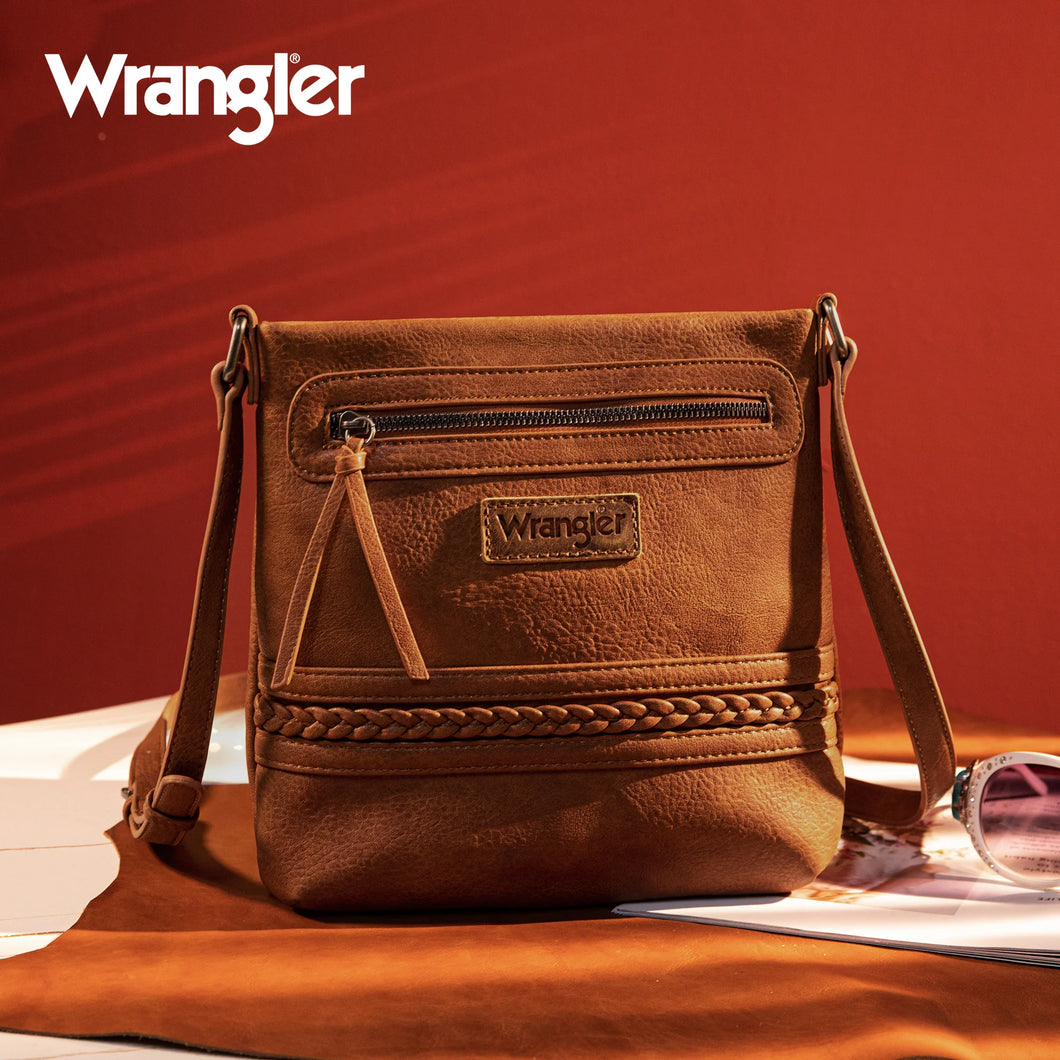 Wrangler Braided Concealed Carry Crossbody~Brown