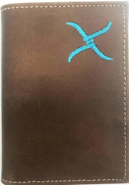 Twisted X Distressed Trifold Wallet ~ Turquoise - Henderson's Western Store