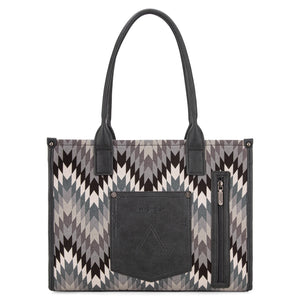 Load image into Gallery viewer, Wrangler Southwest Print Tote ~Black