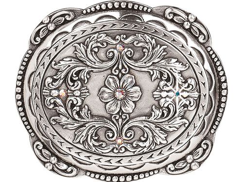 Flower Rhinestone Belt Buckles