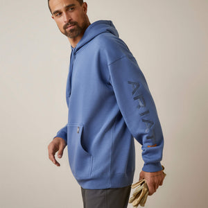 Load image into Gallery viewer, Mens Ariat Rebar Hoodie ~ Blue Costal Fjord - Henderson&#39;s Western Store