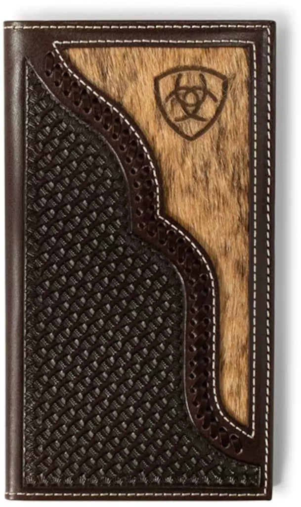 Ariat Calf Hair Overlay Wallet ~ Checkbook