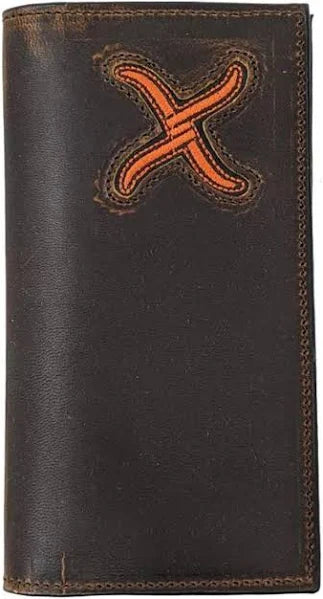 Twisted X Checkbook ~ Orange - Henderson's Western Store