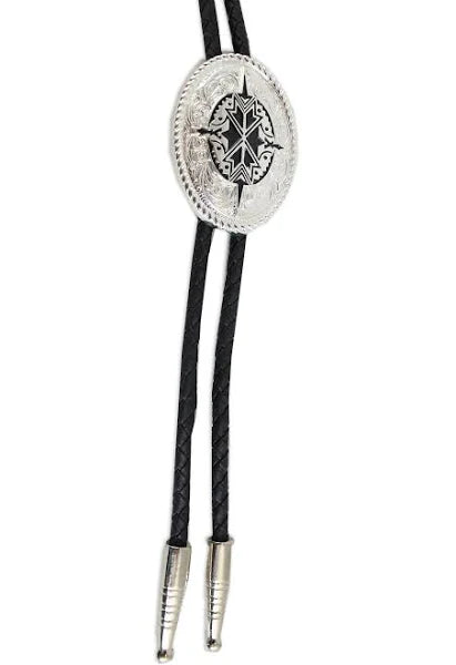 Bolo Tie ~ Black & Silver - Henderson's Western Store