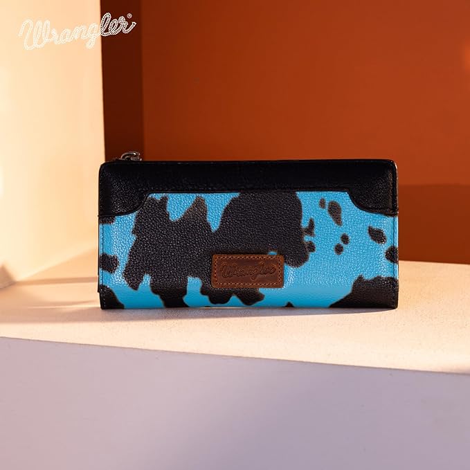 Wrangler Cow Print Bi-Fold Wallet - Henderson's Western Store