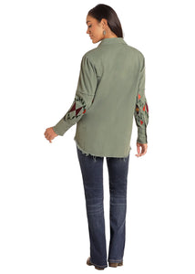 Load image into Gallery viewer, Embroidered Shacket by Panhandle( Only Small, Medium)