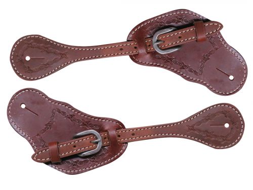 Barbed Wire Stamped Spur Strap | Henderson's Western Store