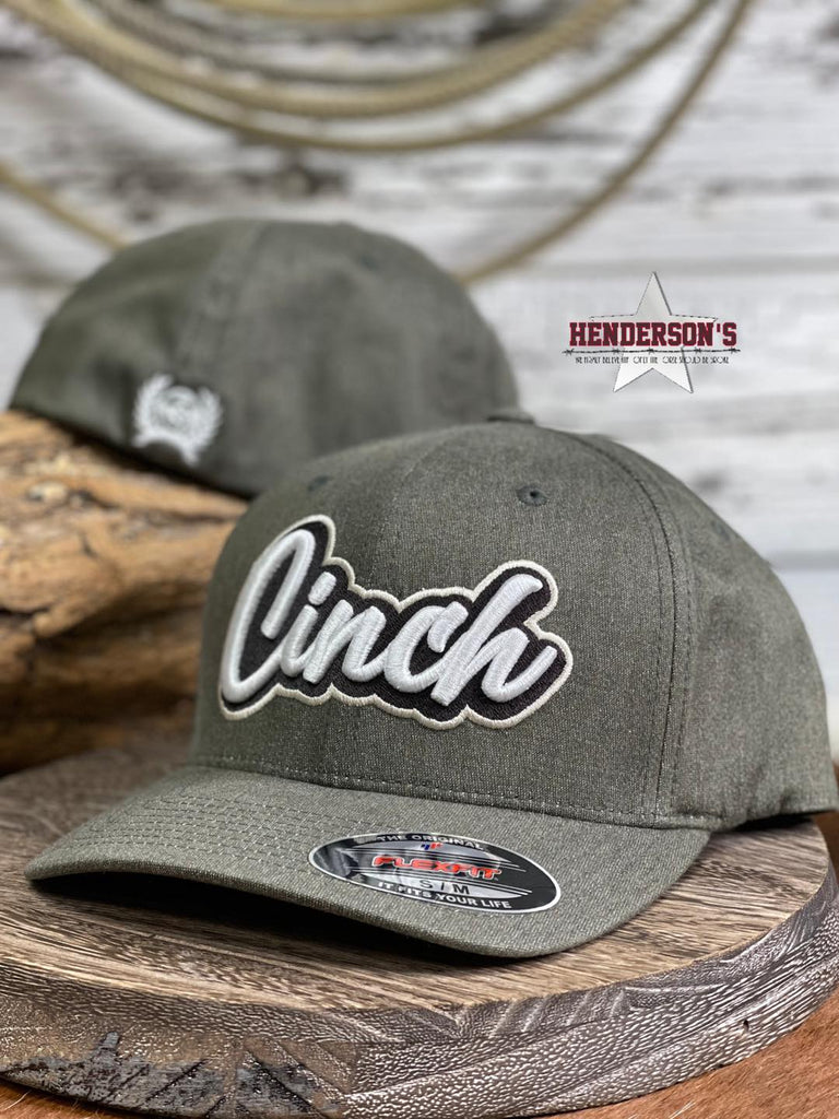 Cinch Logo FlexFit Ball Cap ~ Olive - Henderson's Western Store