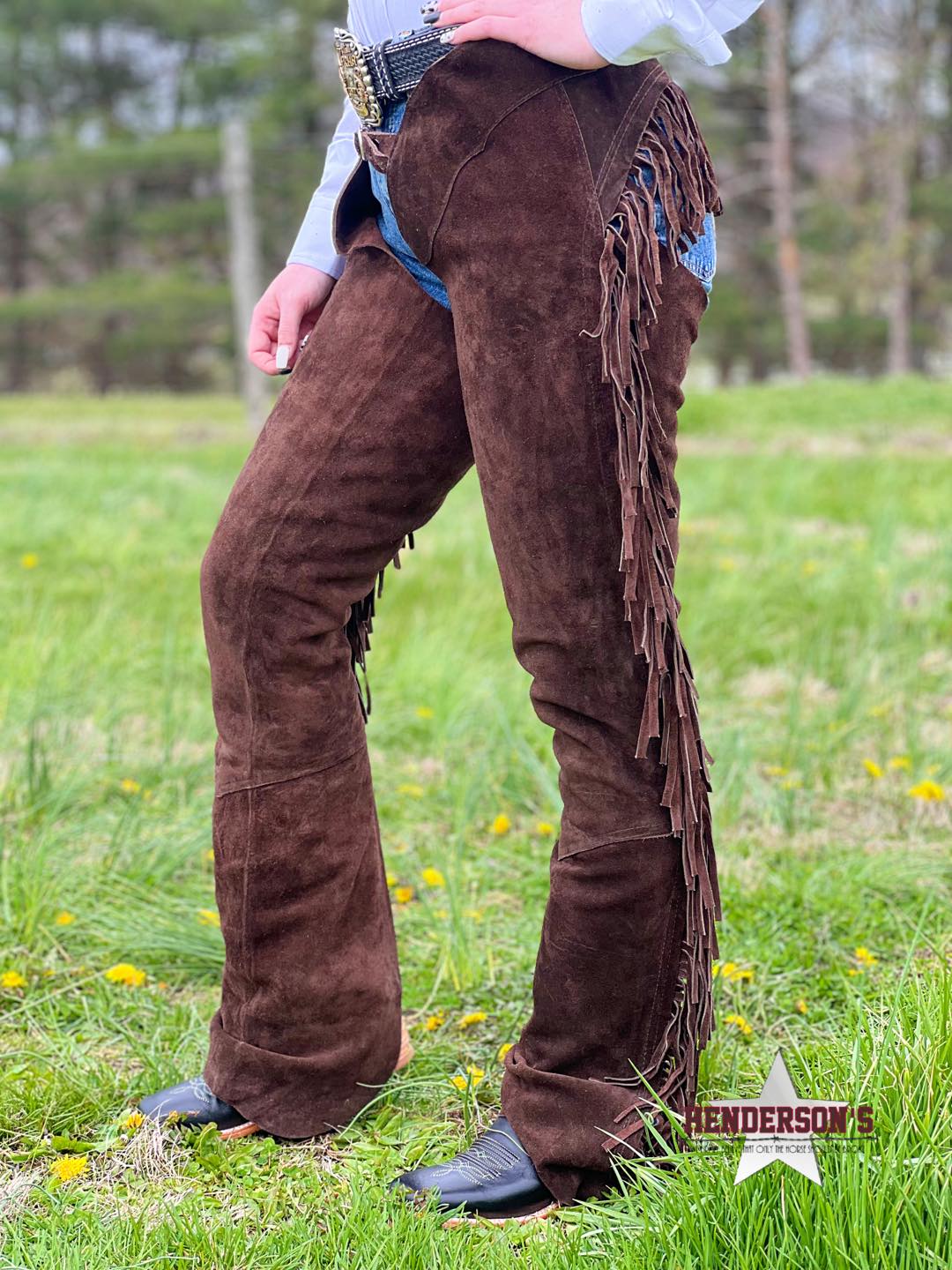 Suede Equitation Chaps ~ Brown