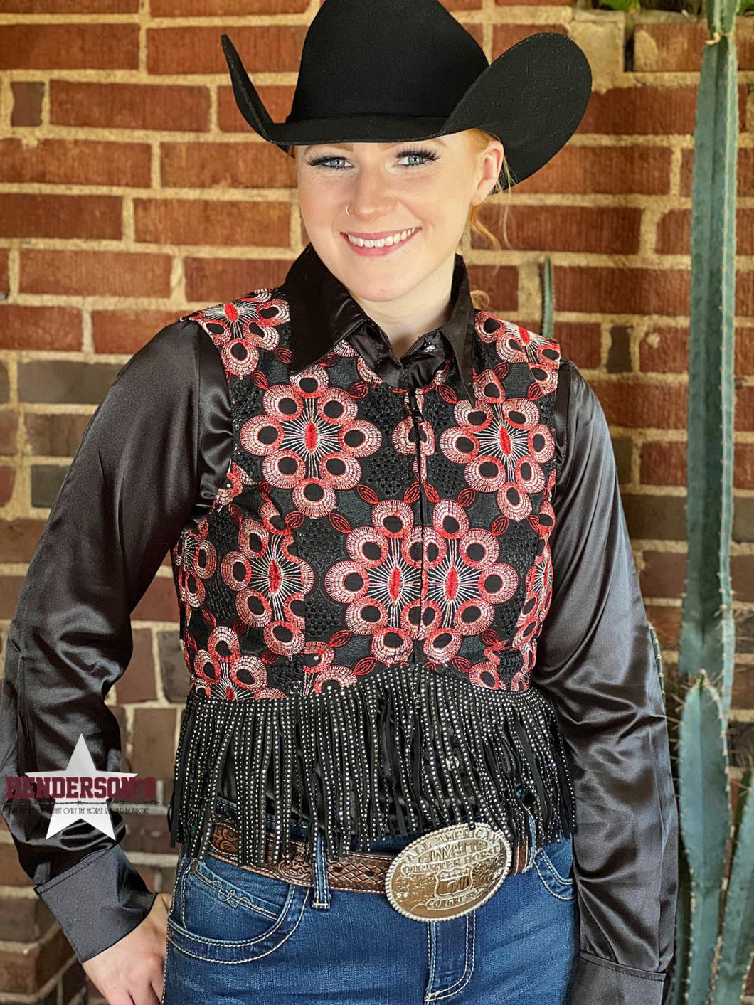 Black Ayala Bolero W/Fringe - Henderson's Western Store