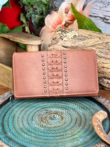 Load image into Gallery viewer, Montana West Whipstitch Wallet ~ Brown - Henderson&#39;s Western Store