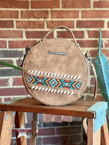 Load image into Gallery viewer, Aztec Embroidered Canteen Bag - Henderson&#39;s Western Store